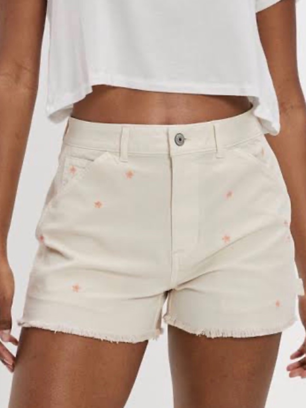 AE White Carpenter Shorts